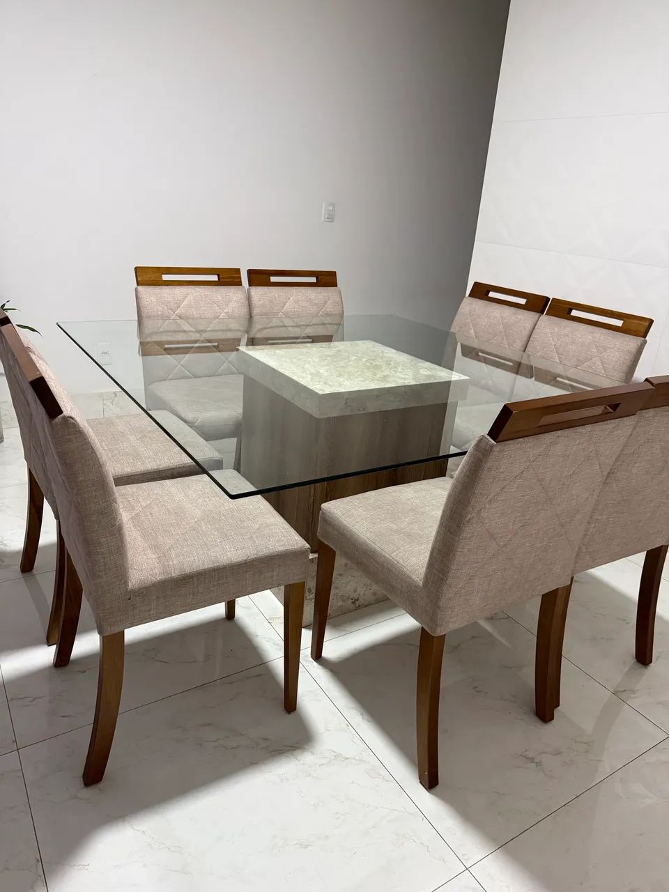 Mesa quadrada de vidro 1,50 - Foto 5
