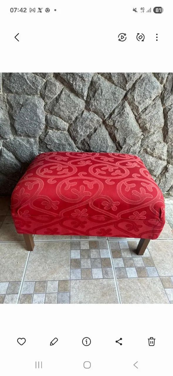 Puff vermelho grande