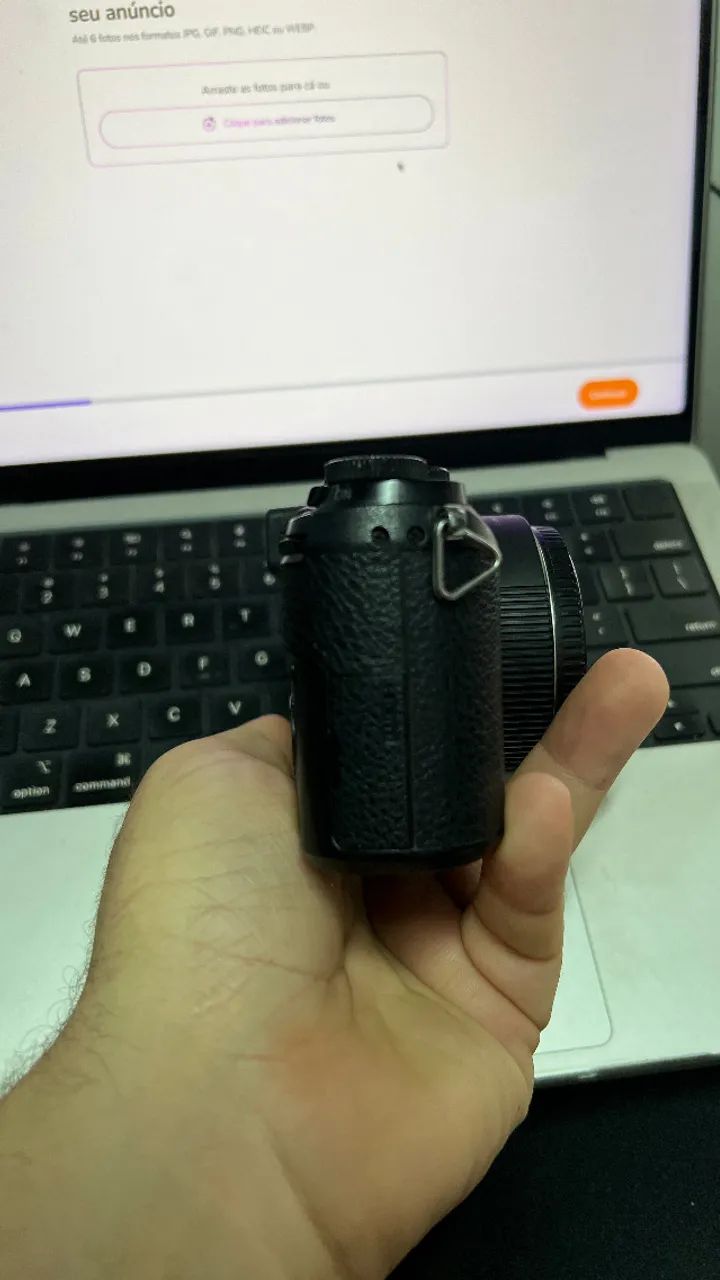 câmera lumix panasonic dmg-gx85 com adaptador para lente olympus - Foto 5