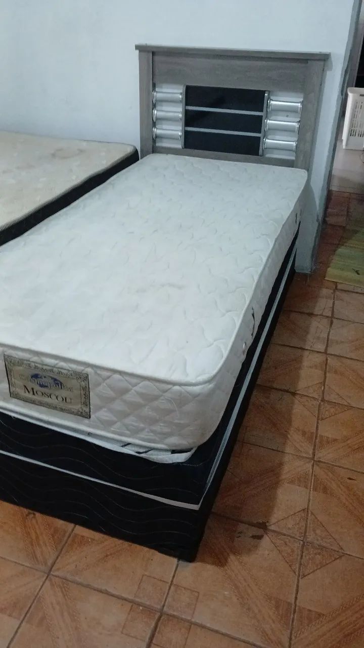 Cojunto cama box de solteiro 