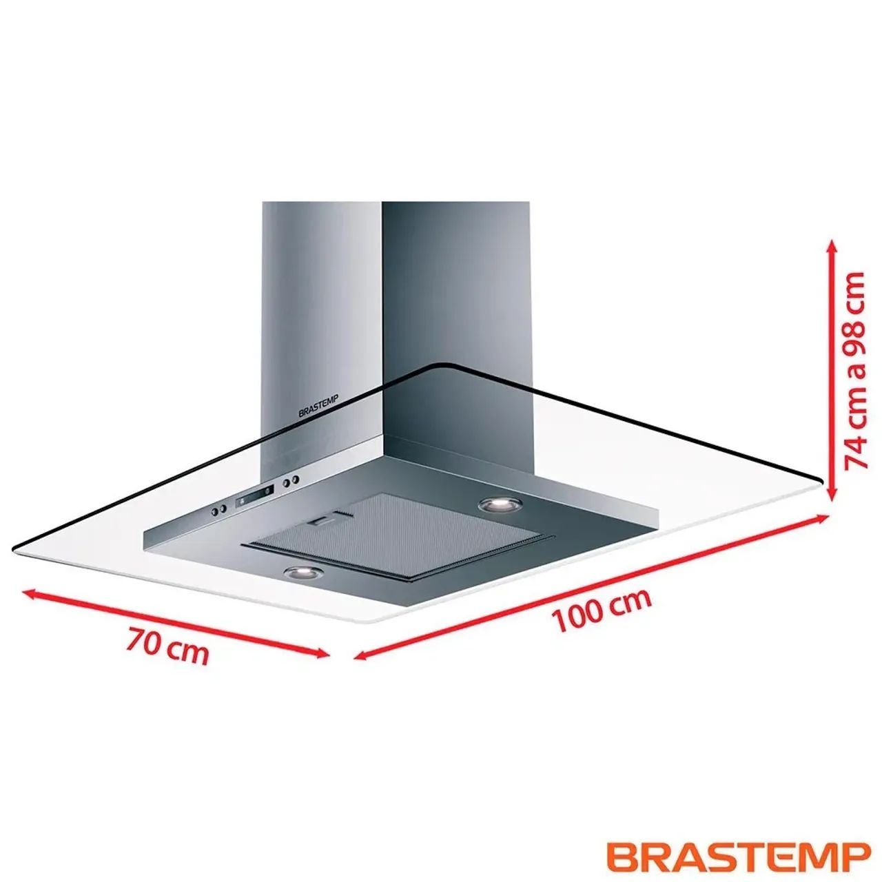 Coifa de Ilha Brastemp Inox 5 e 6 bocas com Timer Autodesligamento 110V - BAV10AR - Foto 2