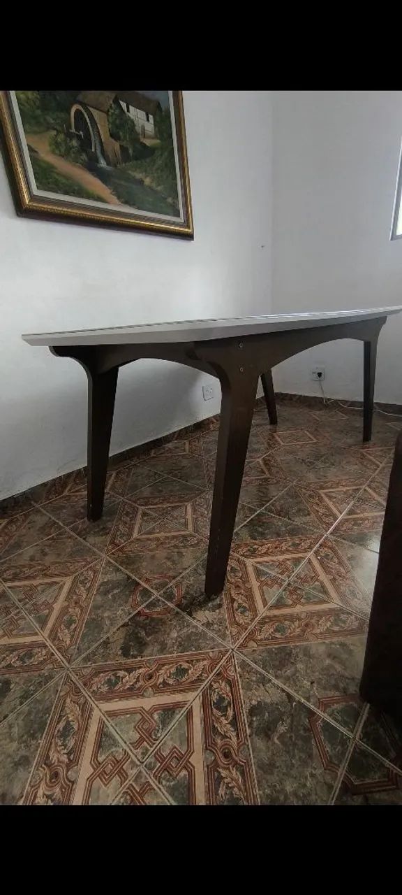 Mesa de jantar com tampo de vidro - Foto 4