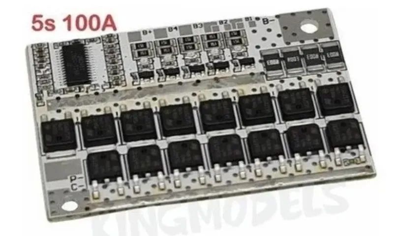 Bms 5S 18V 100a Balanceada Li-ion  Placa De Proteção COD-AM409 - Foto 4
