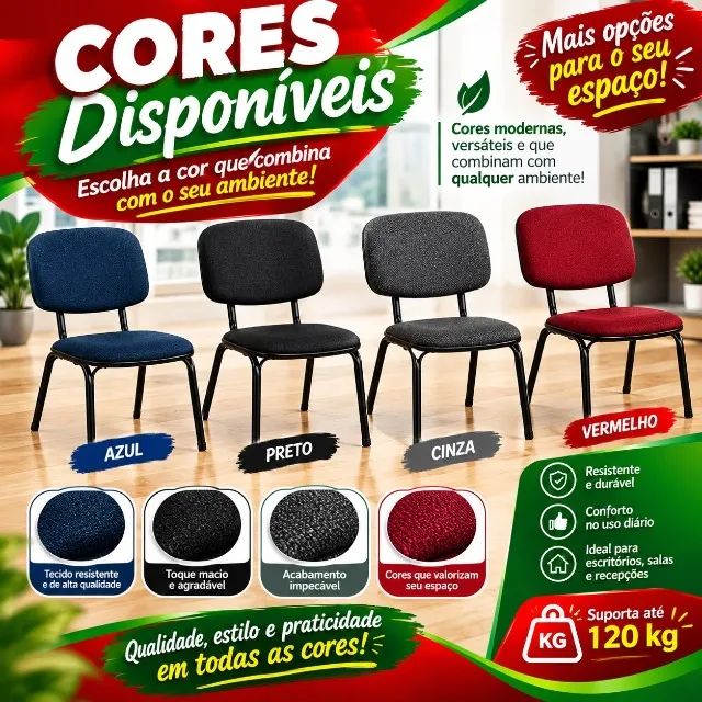 Cadeira fixa para escritório  - Foto 2