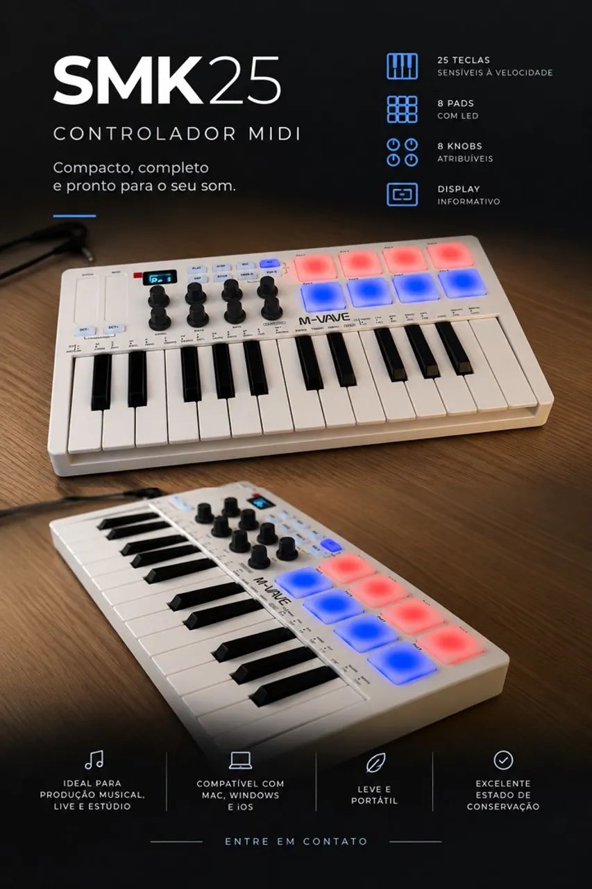 Controlador MIDI SMK25