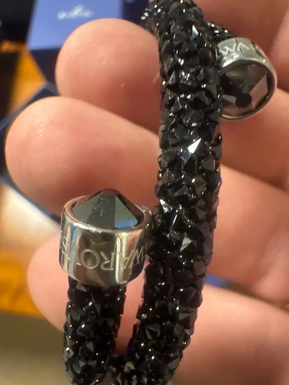 Bracelete Swarovski Crystaldust Original - Preta - Foto 4