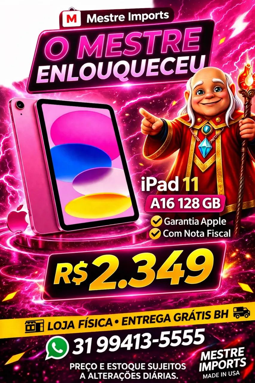 iPad 11 A16 128GB NOVO Garantia Apple Nota Fiscal Entrega BH - Foto 2