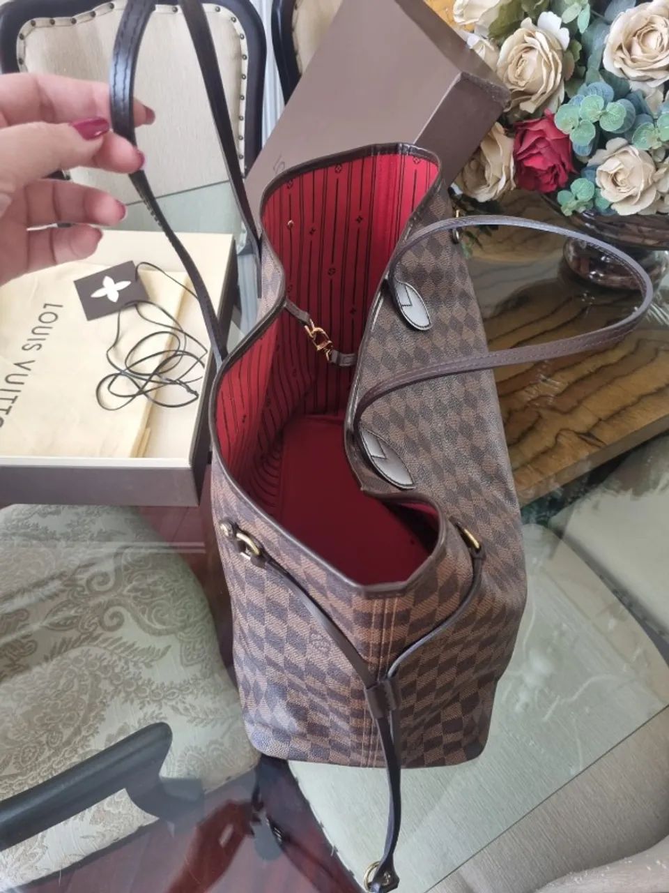 Louis Vuitton Neverfull Mm Original Impecável - Foto 4