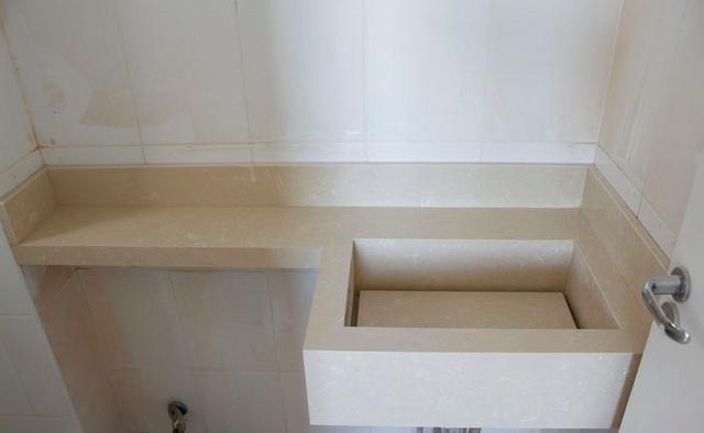 Pia Em Porcelanato 60 X 40 + Extensão 70x15 Travertino