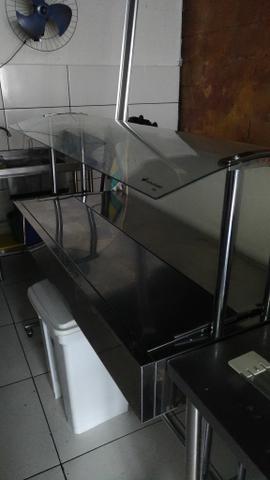 Balcão serve self aquecido para restaurantes ,carro térmico