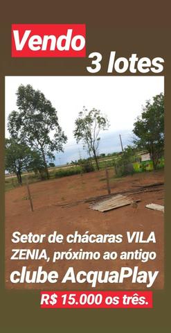 3 lotes setor de chácaras