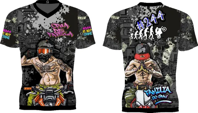 Camiseta Camisa Moto De Favela Quebrada Grau Não É Crime