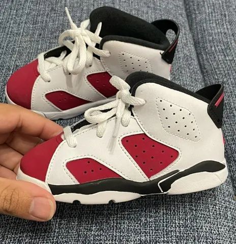 Tênis Air Jordan 6 Carmine Infantil 100% Original