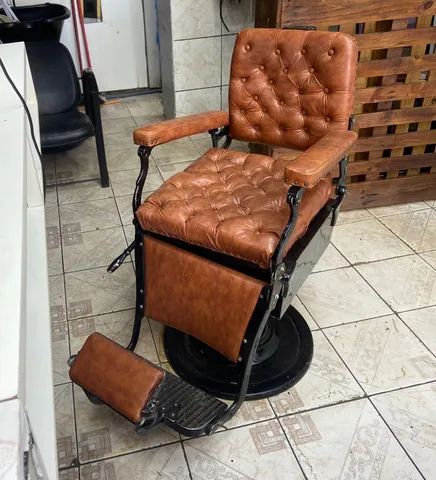 Poltrona Cadeira Para Barbeiro Barbearia Móveis Retro