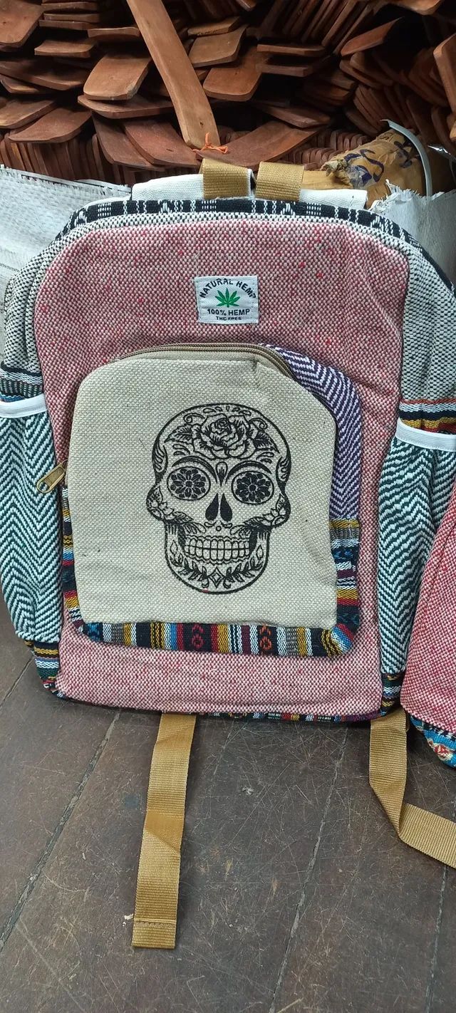 Bolsas Mochila 100% Cânhamo Espiritual Alta Durabilidade - Foto 2