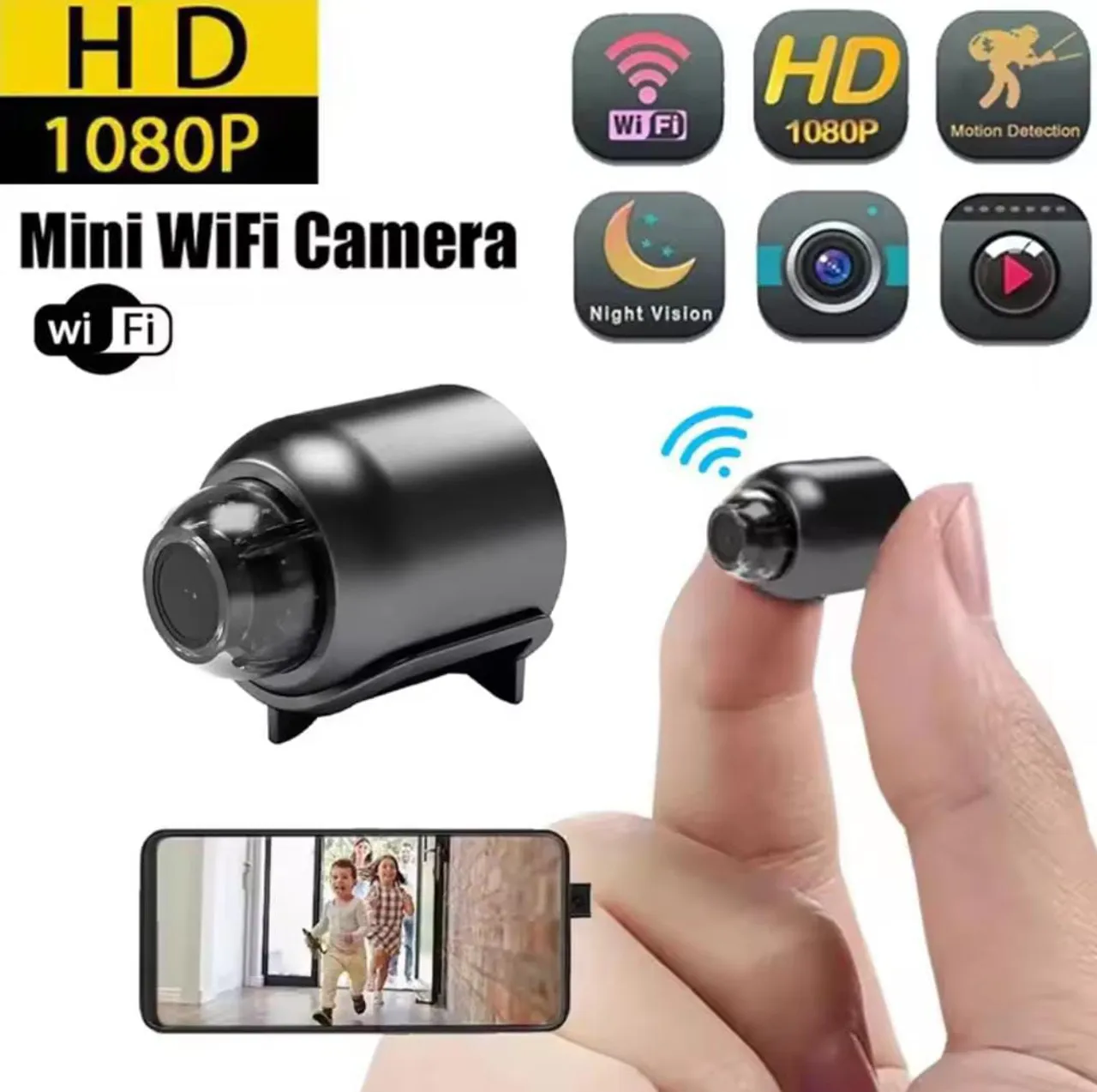 Micro Mini Câmera Wi-Fi filmadora HD 1080P - Segurança e Monitoramento