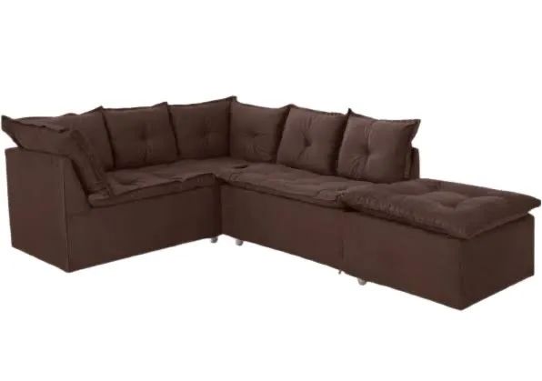 Sofa de canto com Puff Primor r65 - Foto 2