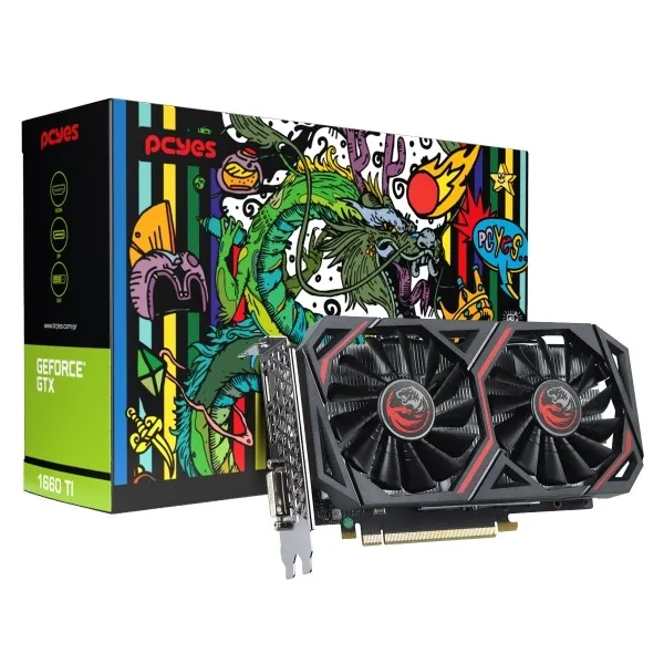 Placa de Video Geforce GTX 1660Ti 6GB Ddr6 Pcyes 192 Bits 2 Anos de Garantia - WZetta