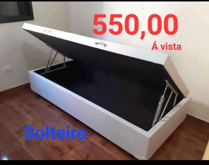 Base Box Baú Solteiro(Pague na entrega)