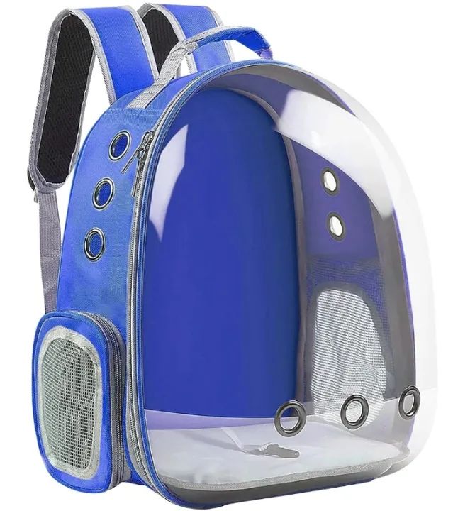 mala mochila para transporte pet namc73 napoles 44x32x18cm-azul - Foto 2