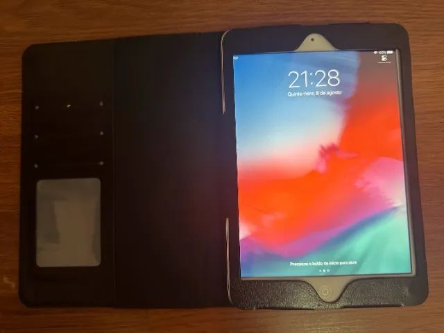 iPad Mini 3 Ios 12.5.7 Bluetooth 64gb 3gb Wifi 7.9 Retina capa Flip carteira protetora