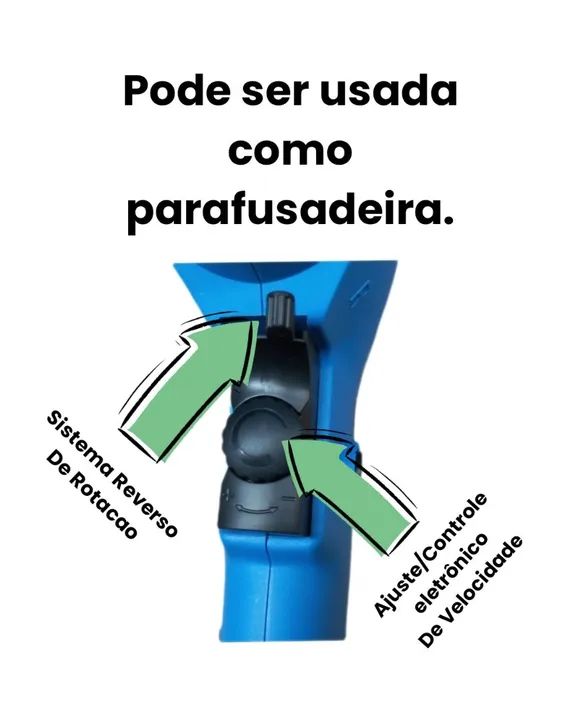 Furadeira/Parafusadeira de impacto 650W 127V Com Maleta e acessórios  - Foto 2