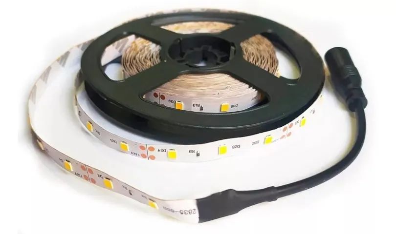 Fita Led Amarela 3528 5m D Face Branco Quente 3000k Bivolt Cor da luz Branco-quente - Foto 3