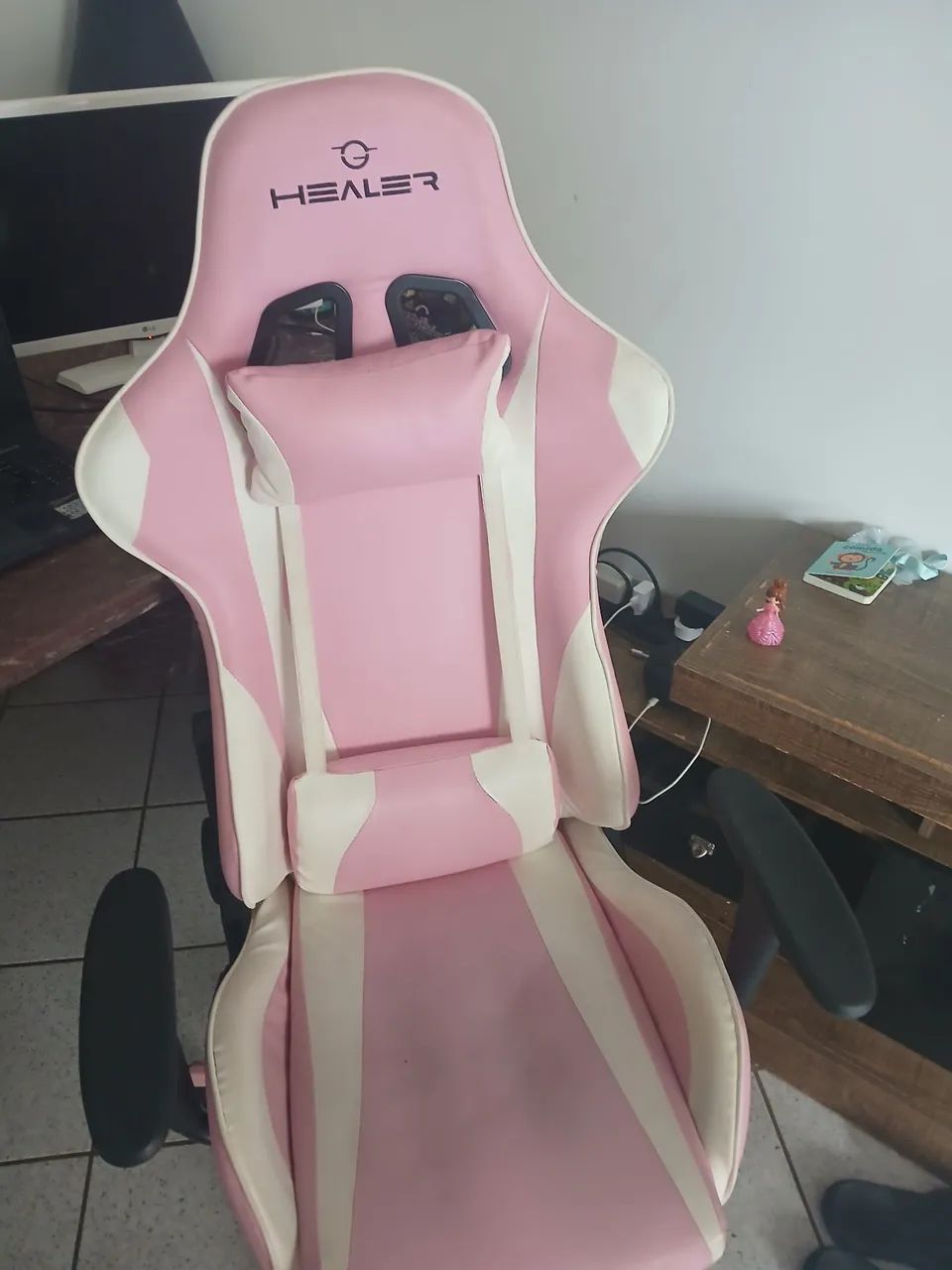 Cadeira gamer rosa - Foto 2