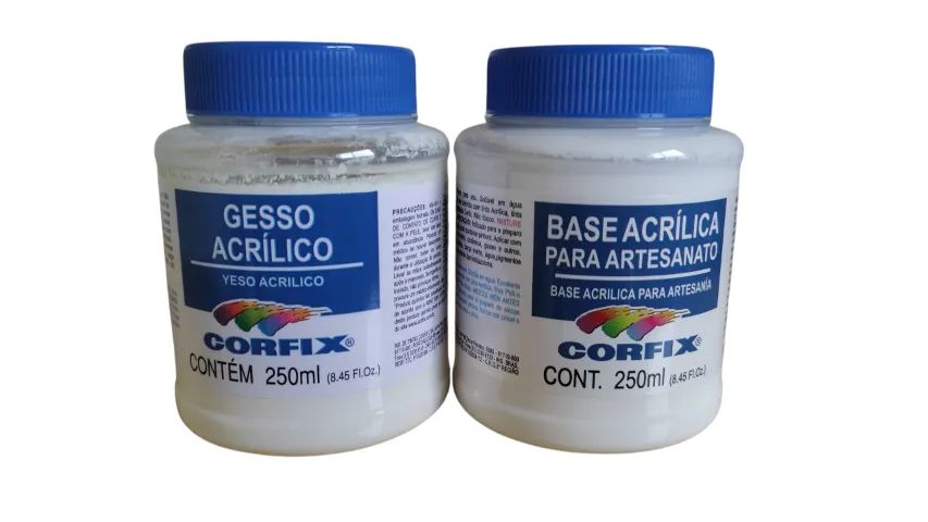Kit de tinta acrílica para pintura em tela com 5 tubos de 120 ml + base + gesso acrílico  - Foto 2