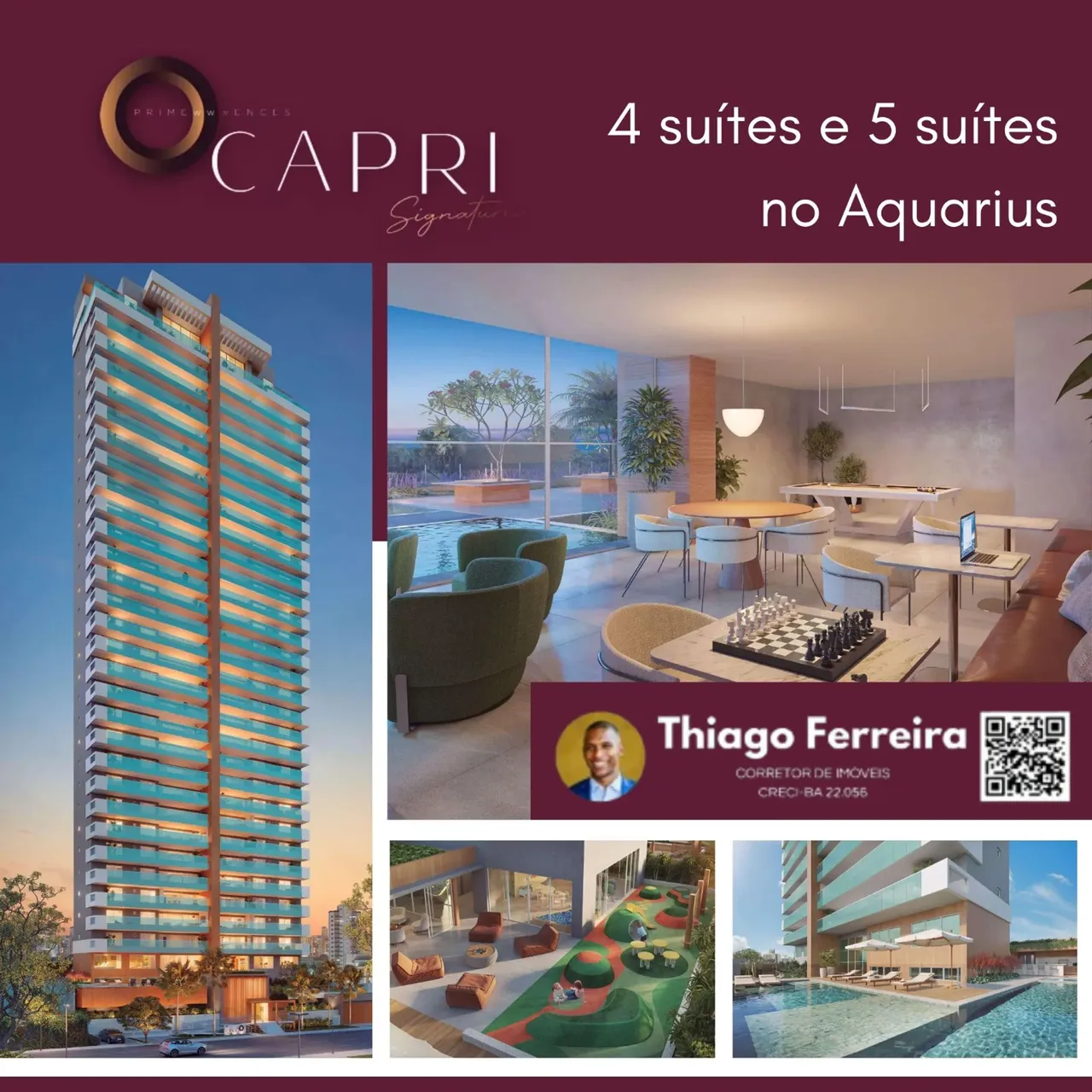 Capri Signature, 4 Suíte Em 222M² E 4 Vagas De Garagem No Loteamento Aquarius. H7BBEH