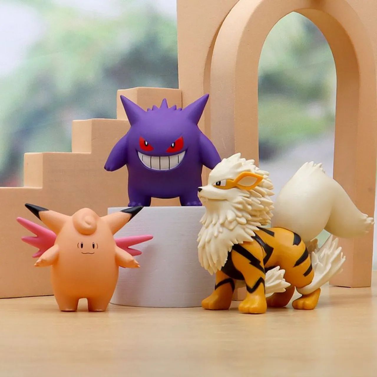 Bonecos Pokémon Red Gary Leaf Pikachu Charmander Arcanine Gengar 8pcs - Foto 6