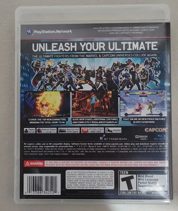 Ultimate Marvel vs. Capcom 3 - PS3 impecável  - Foto 4