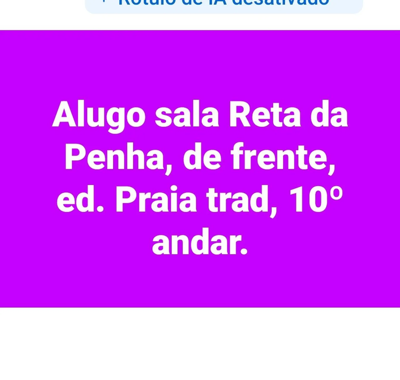 Sala Reta da penha