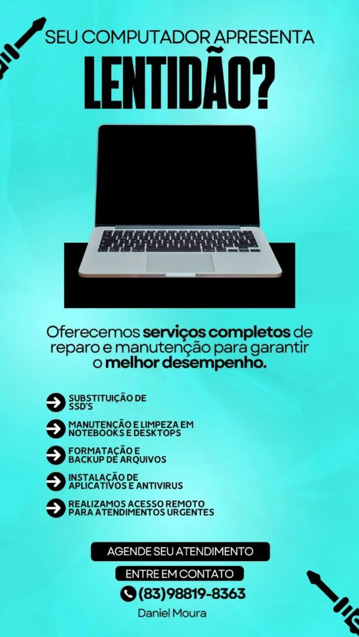 Manutenção Microcomputadores e Notebooks