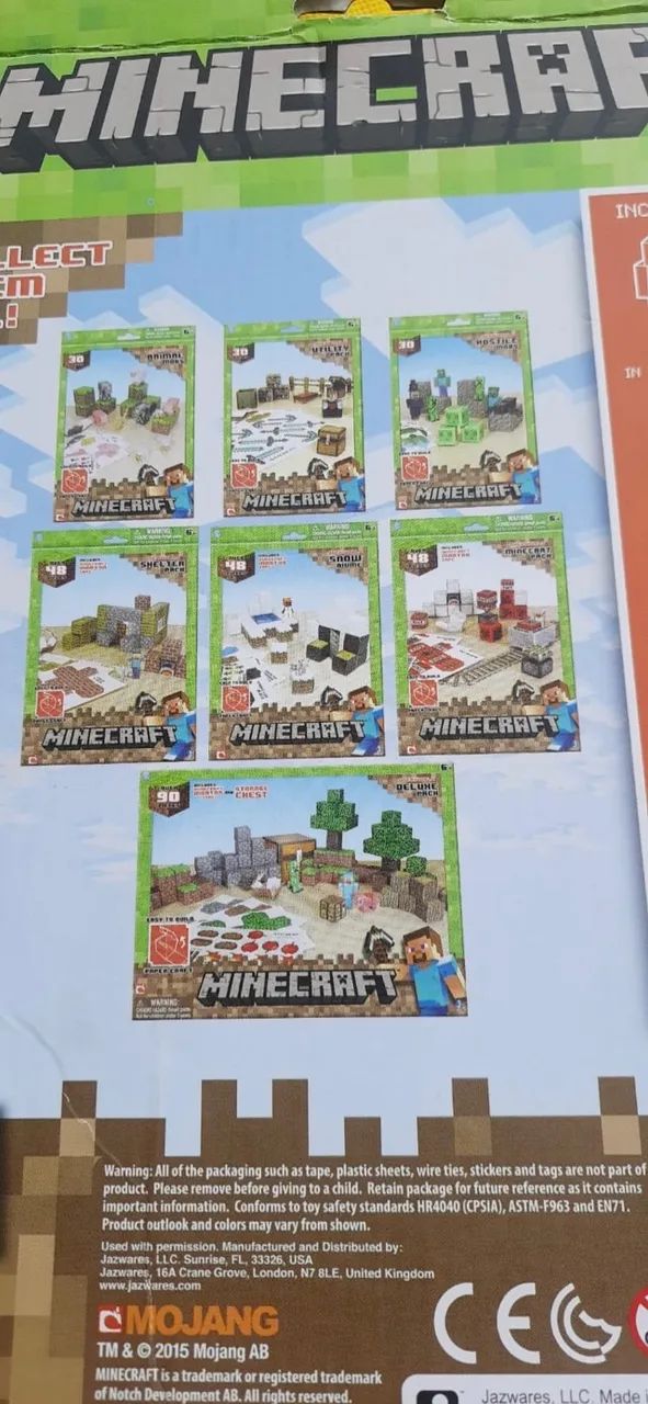 Minecraft Papercraft Minecart Set, 48 peças - Foto 4