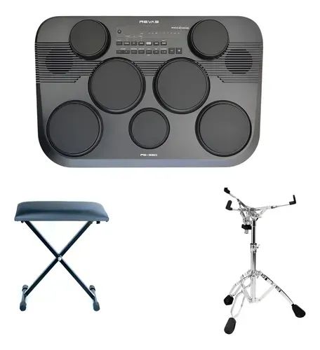 Bateria Eletrônica Roland/Revas PB-350 com suporte e banco Pb350 Pb 350