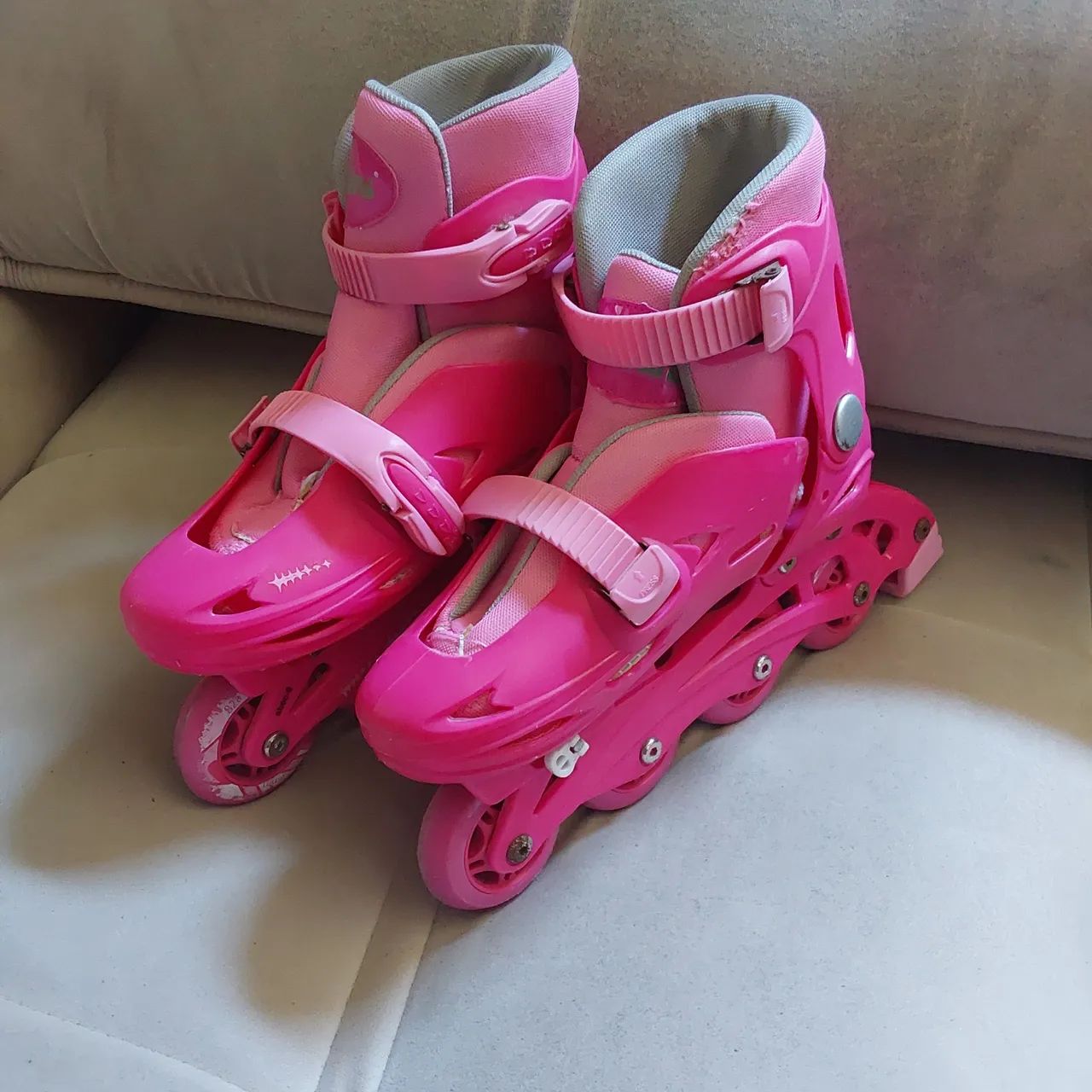 Patins marca Kit Patins Rosa 35 ao 38