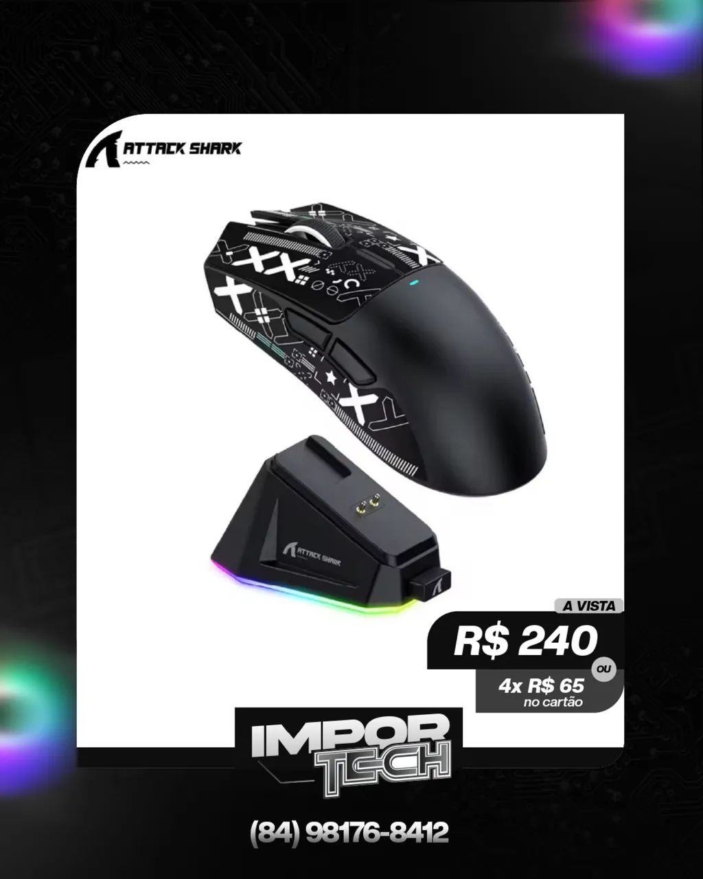 Mouse Attack Shark X11. - Periféricos e Acessórios de Computador ...