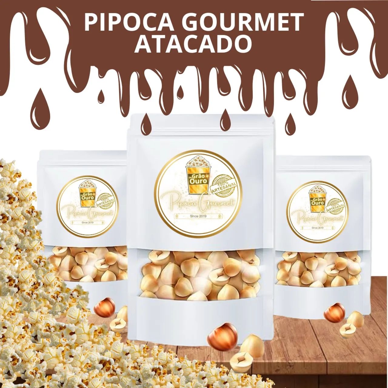 Pipoca Gourmet Atacado - Grão de Ouro