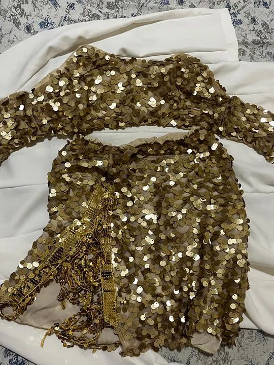 Conjunto de Paetê Dourado (P) Perfeito para o Carnaval - Foto 3