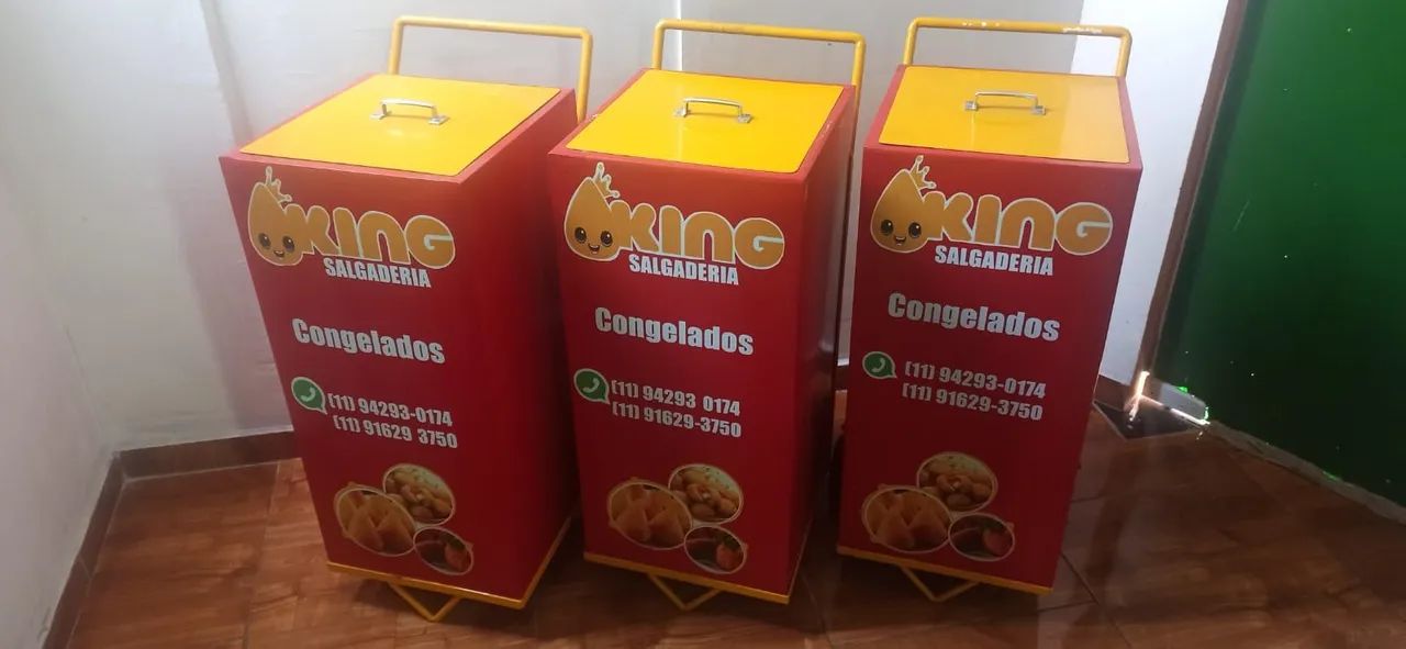 Carrinhos térmicos pra salgados.