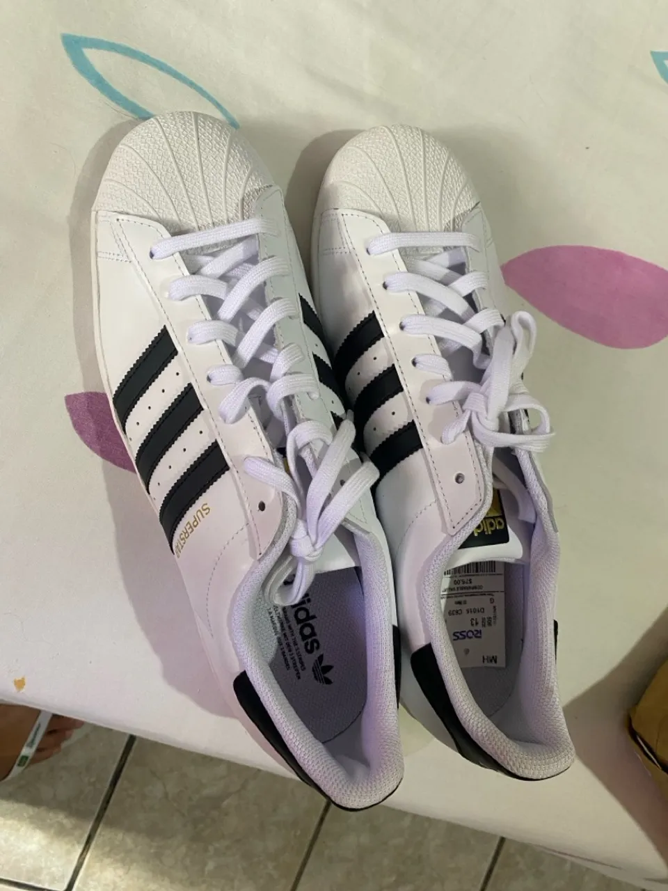 Adidas Superstar Branco com Listras Pretas