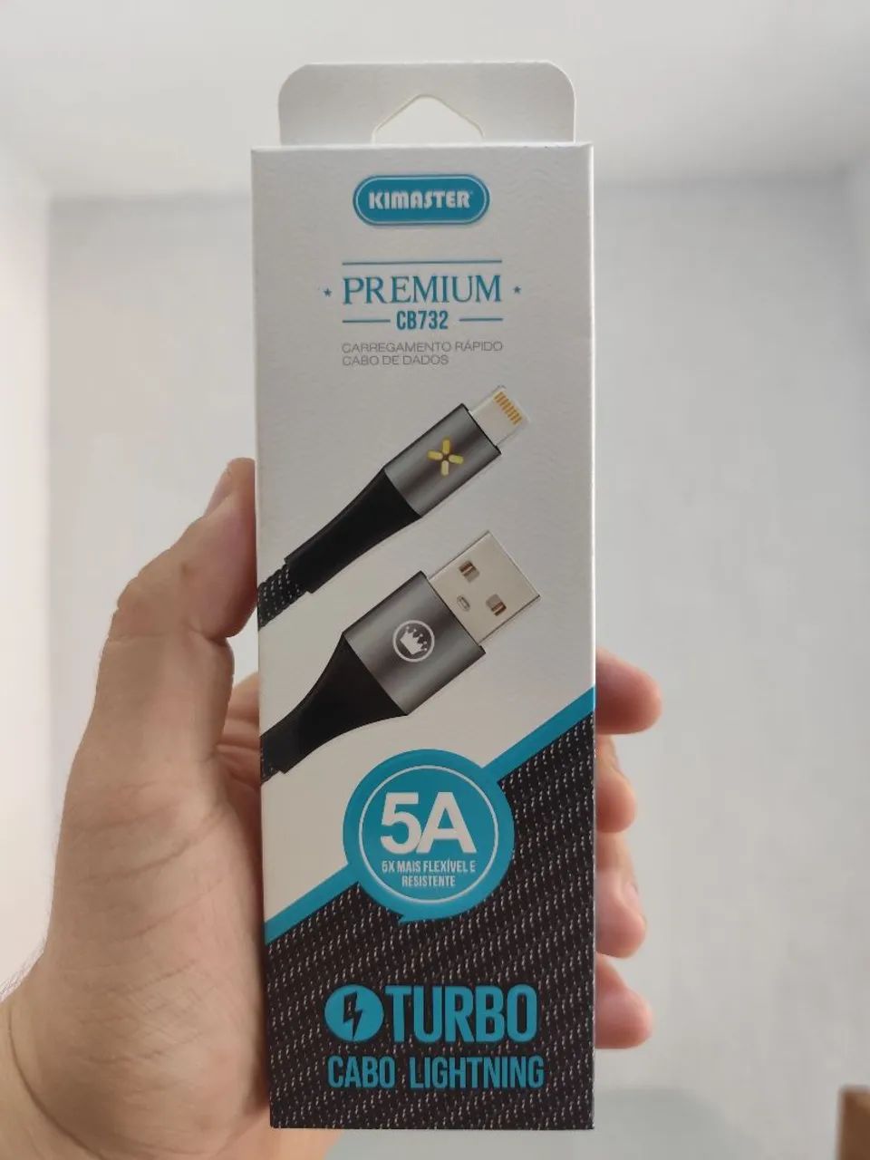 Cabo Lightning Kimaster CB732 Turbo Carregamento Rápido 5A