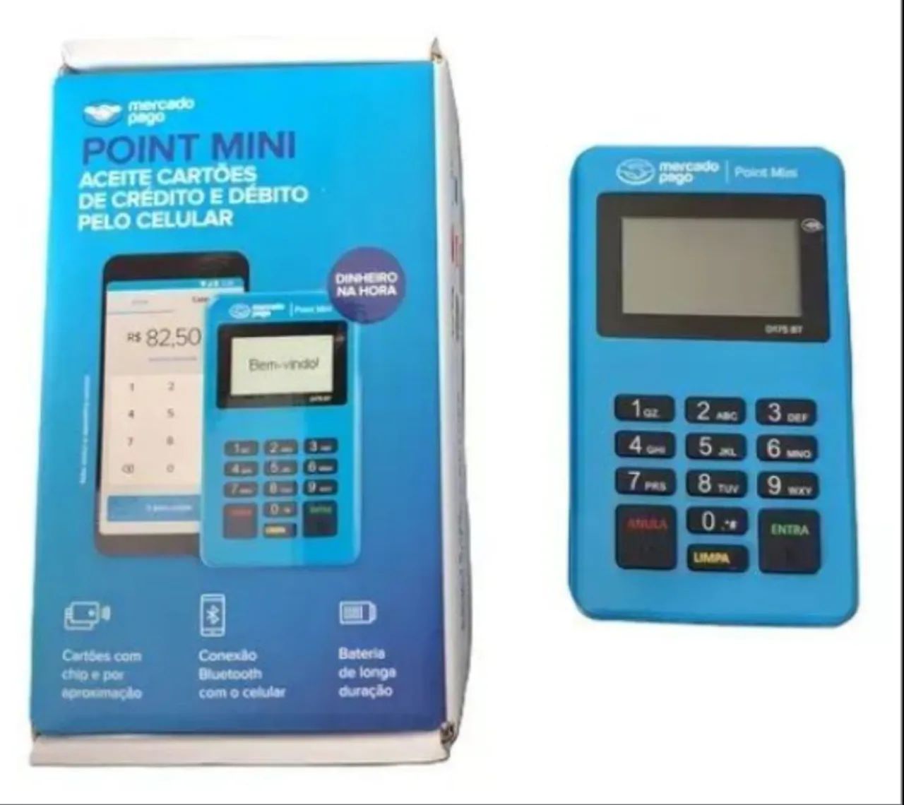 Máquina de cartão de crédito D1755 BT - Mercado Pago - Foto 2