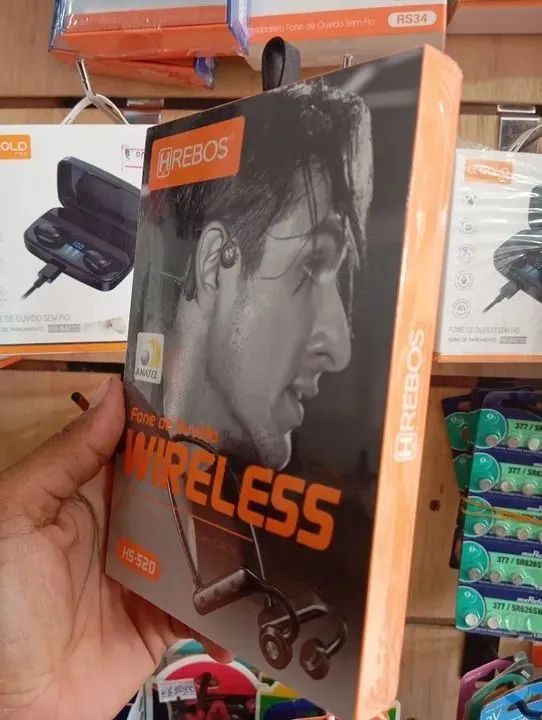 Fone Bluetooth Neckband Indução Óssea Wireless