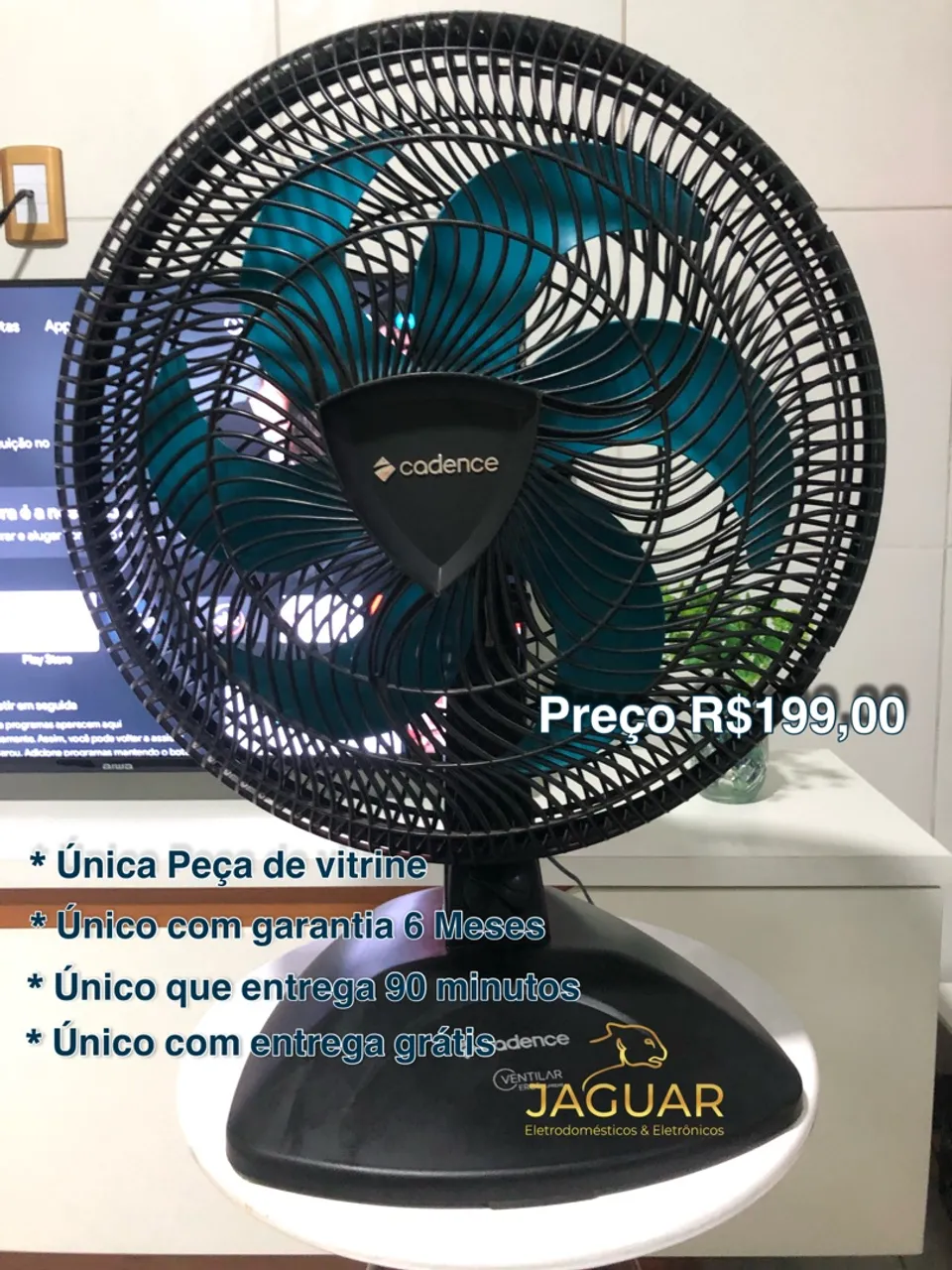 Ventilador Turbo Cadence Peça Vitrine