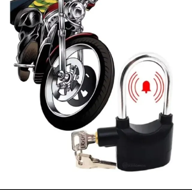 Cadeado Alarme Sonoro Moto Portão Janela Cadeado Anti furto