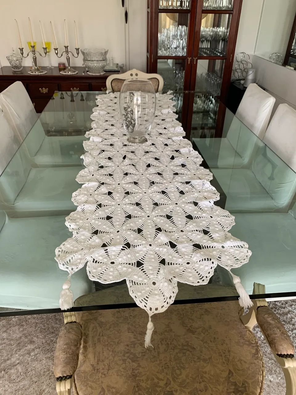 Caminho de crochê grande - Foto 3