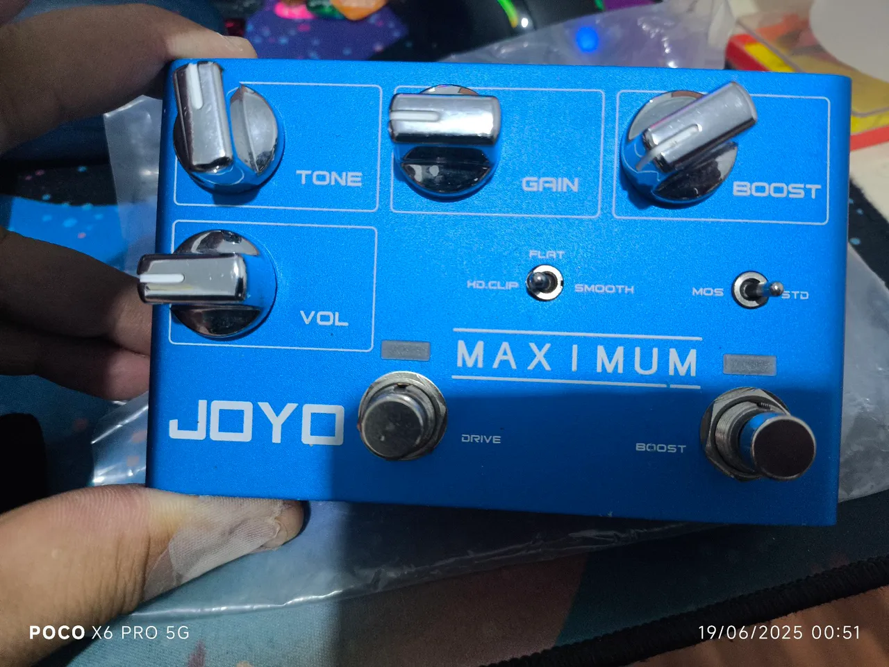 Pedal de Overdrive/Boost Joyo Maximum - NOVO