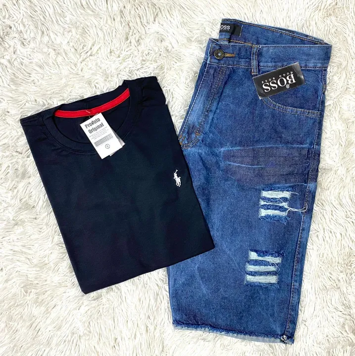 Conjuntos Tam G camisa e Bermuda Jeans